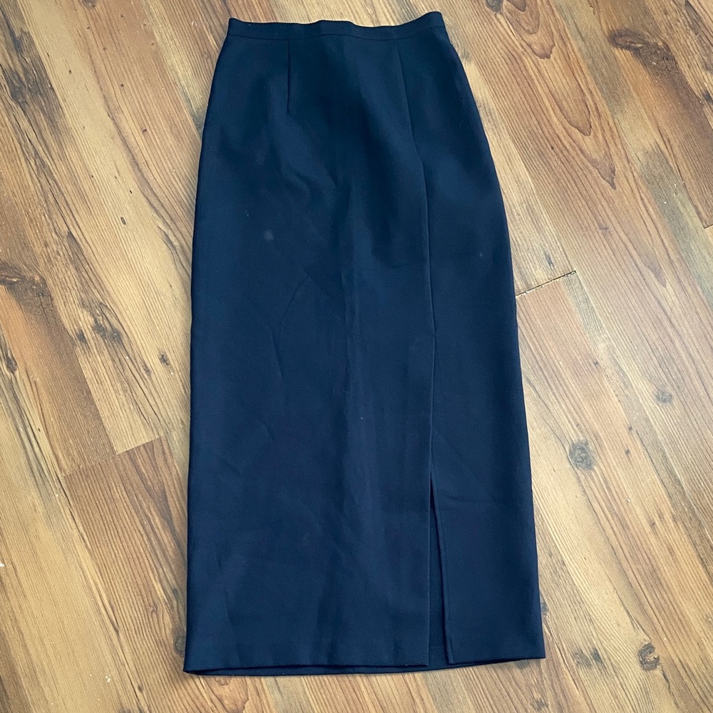 Elegant Vintage Navy Blue Maxi Skirt Sz 3
